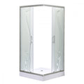 Leziter Cabină de duș pătrată Spirit BAMBOO 80x80, cu cădiță de duș acrilică armată