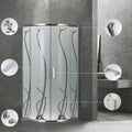 Leziter Cabină de duș curbată Spirit BAMBOO 80x80x180cm, fără cădiță de duș
