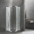 Leziter Cabină de duș curbată Spirit BAMBOO 80x80x180cm, fără cădiță de duș