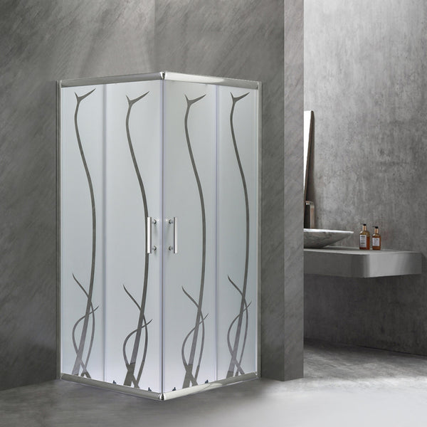Leziter Cabină de duș pătrată Spirit BAMBOO 90x90, fără cădiță de duș