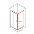 Leziter Cabină de duș pătrată Spirit BAMBOO 90x90, fără cădiță de duș