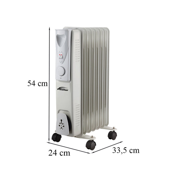 Leziter Radiator cu ulei Norde, format din 7 piese, 600W/900W/1500W