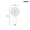 Leziter Duș de mână Lili cu 5 funcții și suport pentru furtun gri