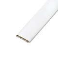 Leziter Bordură de podea din vinil SPC Alb-zăpadă 2400x60x12 mm