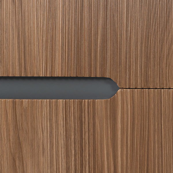 Leziter Trent 120 dulap de baie inferior cu chiuvetă ceramică (4 sertare) gri antracit - stejar apus de soare