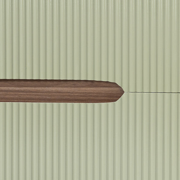 Leziter Trent 120 dulap de baie inferior cu chiuvetă ceramică (4 sertare) stejar apus de soare-olive verde
