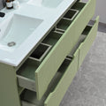 Leziter Set mobilier baie Trent 120 cu lavoar, oglinda 60x120 cm, verde deschis
