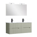 Leziter Set mobilier baie Trent 120 cu lavoar, oglinda 60x120 cm, verde