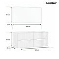 Leziter Trent Mobilier de baie 120 cm Lavetă ceramică cu oglindă 60x120 cm verde măslin-gri antracit