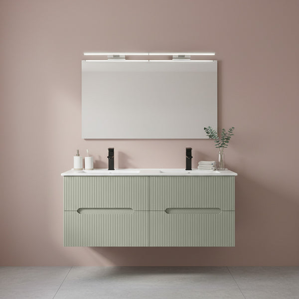 Leziter Set mobilier baie Trent 120 cu lavoar, oglinda 60x120 cm, verde
