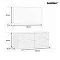 Leziter Set mobilier baie Trent 120 cu lavoar, oglinda 60x120 cm, verde
