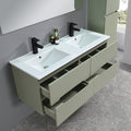 Leziter Set mobilier baie Trent 120 cu lavoar, oglinda 60x120 cm, verde