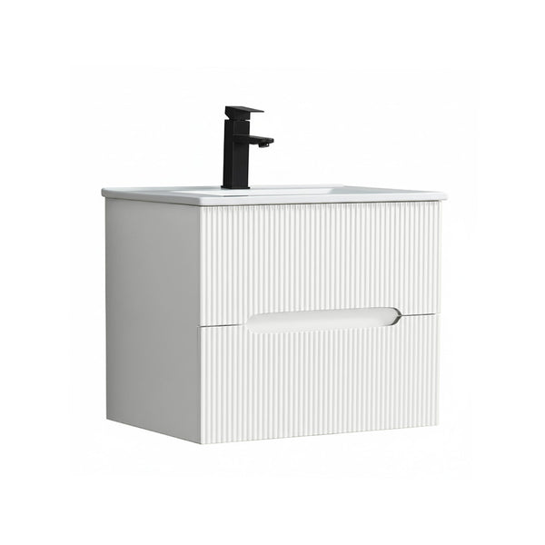 Leziter Masca chiuveta baie Trent 60 cu lavoar, 2 sertare, alb