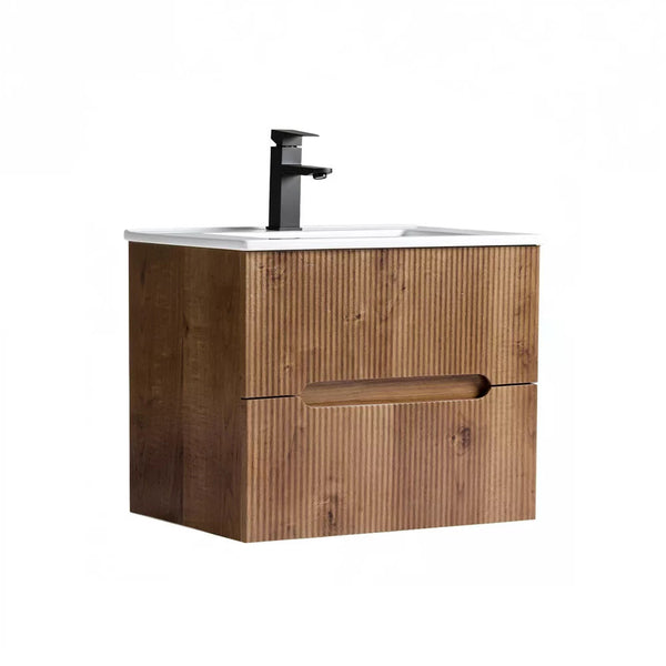 Leziter Masca chiuveta baie Trent 60 cu lavoar, 2 sertare, stejar apus de soare