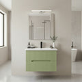 Leziter Masca chiuveta baie Trent 60 cu lavoar, 2 sertare, verde deschis