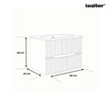 Leziter Masca chiuveta baie Trent 60 cu lavoar, 2 sertare, verde deschis