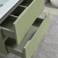 Leziter Masca chiuveta baie Trent 60 cu lavoar, 2 sertare, verde deschis
