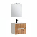 Leziter Set mobilier baie Trent 60 cu lavoar, oglinda, 2 sertare, 60x80 cm, stejar alb-sunset