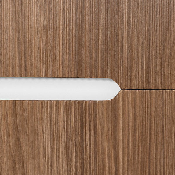 Leziter Set mobilier baie Trent 60 cu lavoar, oglinda, 2 sertare, 60x80 cm, stejar alb-sunset