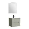 Leziter Set mobilier baie Trent 60 cu lavoar, oglinda, 2 sertare, 60x80 cm, verde