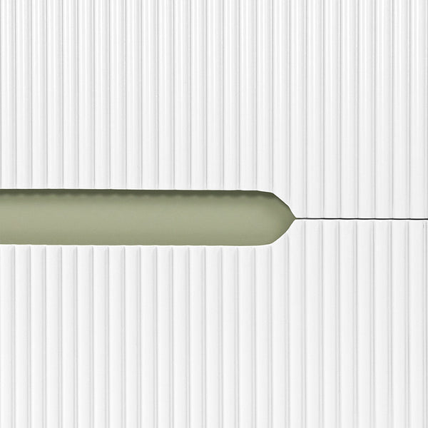 Leziter Set mobilier baie Trent 60 cu lavoar, oglinda, 2 sertare, 60x80 cm, verde-alb