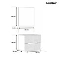 Leziter Set mobilier baie Trent 60 cu lavoar, oglinda, 2 sertare, 60x80 cm, verde