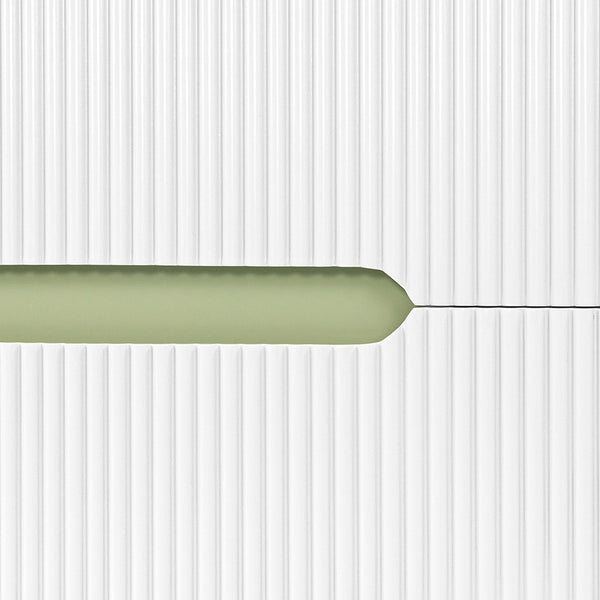 Leziter Masca chiuveta baie Trent 80 cu lavoar, 2 sertare, verde deschis-alb