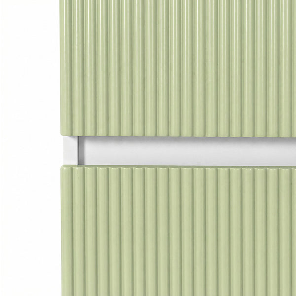 Leziter Dulap baie suspendat Trent, lateral, alb-verde deschis
