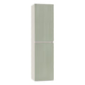 Leziter Dulap baie suspendat Trent, lateral, alb-verde
