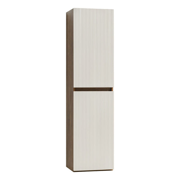 Leziter Dulap baie suspendat Trent, lateral, stejar sunset-alb