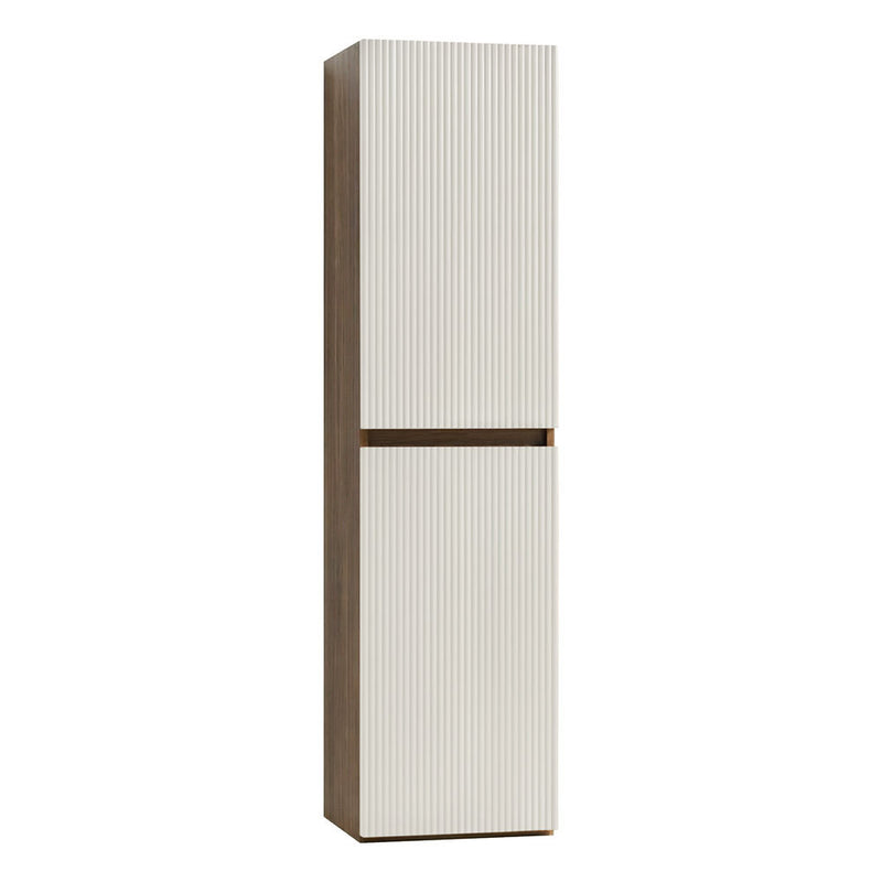 Leziter Dulap baie suspendat Trent, lateral, stejar sunset-alb