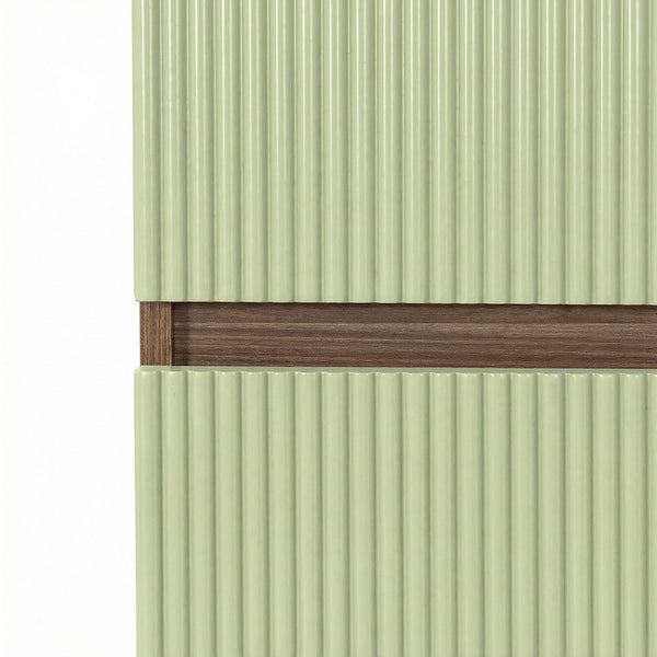 Leziter Dulap lateral suspendat Trent stejar apus de soare-verde fistic