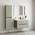 Leziter Trent suspendat side cabinet apus de soare stejar verde de măsline