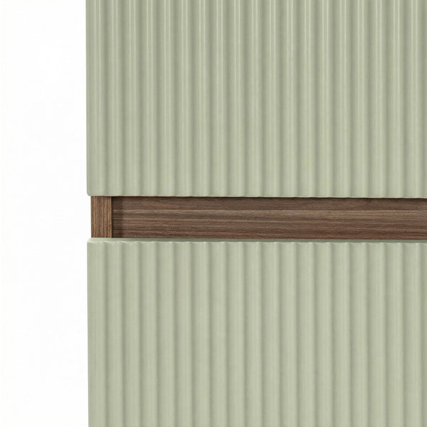 Leziter Trent suspendat side cabinet apus de soare stejar verde de măsline