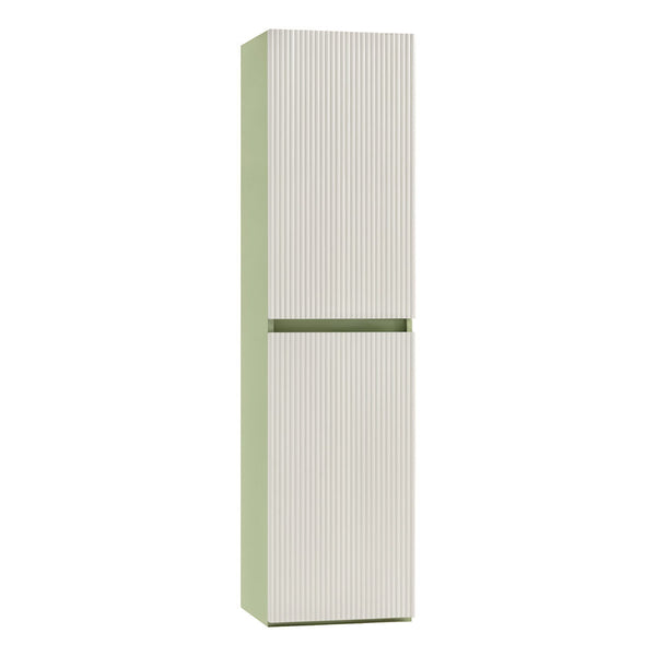 Leziter Dulap baie suspendat Trent, lateral, lumina verde-alb