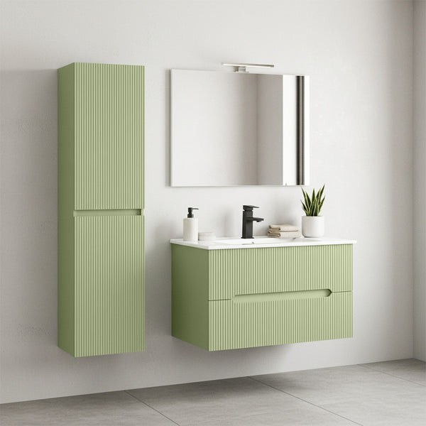 Leziter Dulap baie suspendat Trent, lateral, verde deschis