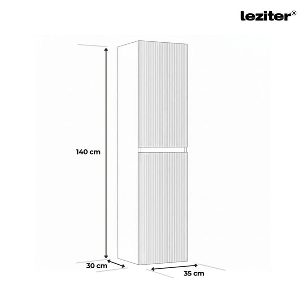 Leziter Dulap suspendat Trent verde-olivean - stejar apus de soare