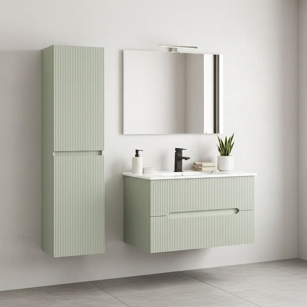 Leziter Dulap baie suspendat Trent, lateral, verde