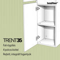 Leziter Dulap baie suspendat Trent, lateral, verde