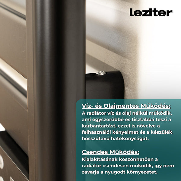 Leziter Uscător electric de prosoape radiator 500W negru