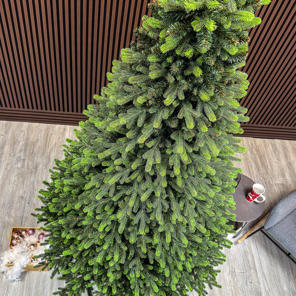 Brad artificial Christmas Deluxe by Sersimo, Carpati cu varfuri verzi, 2D+3D, 250cm