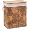Cos rufe 5Five Blackflora, bambus, 60 litri, 42x31x51 cm, natur