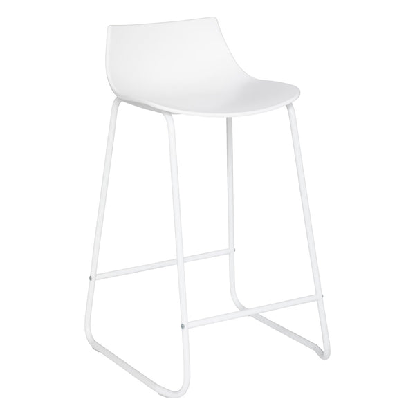 Scaun bar Atmosphera Otac, 47x49x83 cm, polipropilena si metal, alb