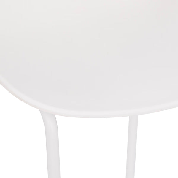 Scaun bar Atmosphera Otac, 47x49x83 cm, polipropilena si metal, alb