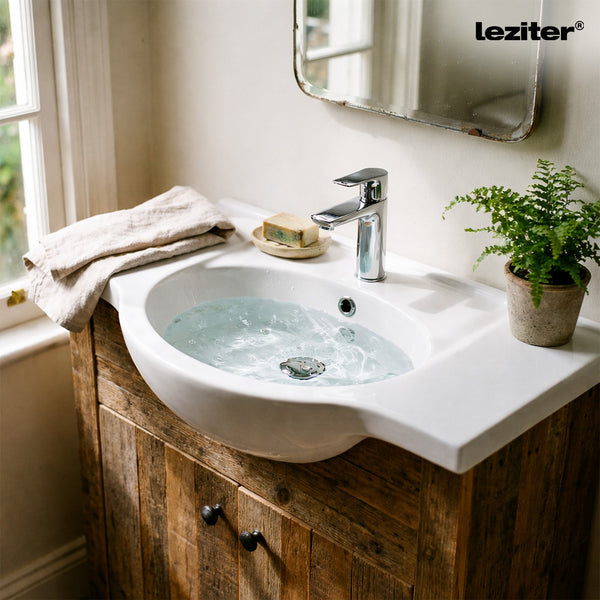 Leziter Lavoar ceramic cu aripi V75 75x48 cm