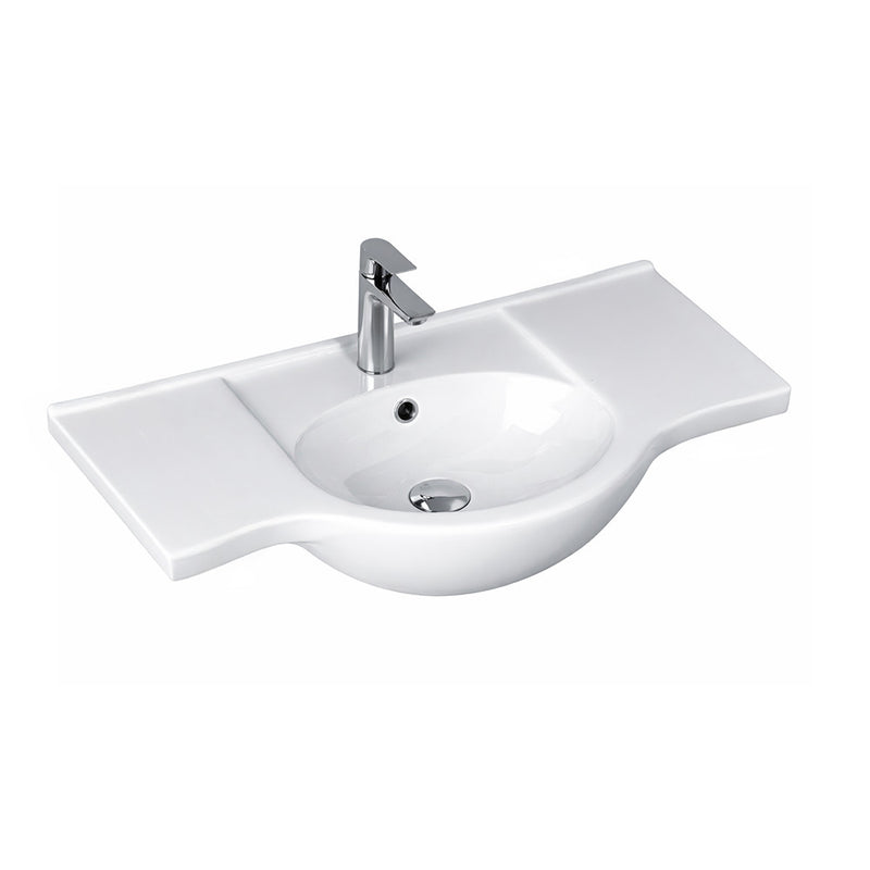 Leziter Lavoar ceramic cu aripi V85 85x48 cm