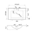 Leziter V952 - Lavoar cu design plat 18x81x46 cm