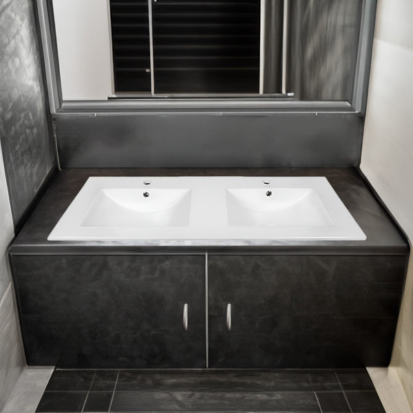 Leziter V956 - Lavoar cu design plat 18x120x46 cm