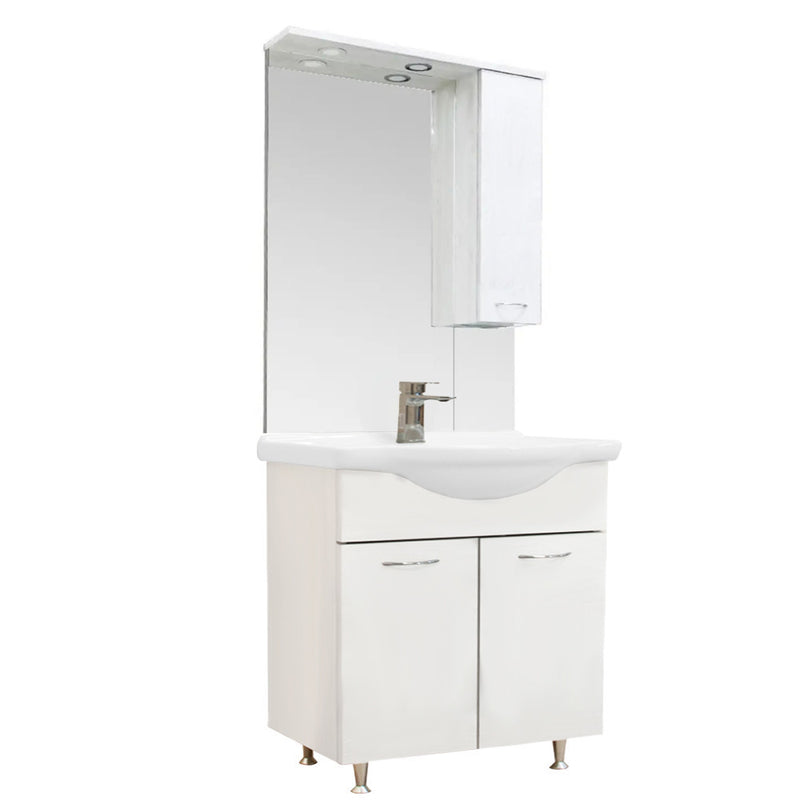 Leziter Set mobilier baie Vanessa 75, alb