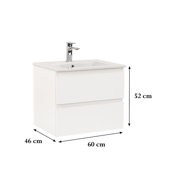 Leziter Masca chiuveta baie Vario Forte 60 cu lavoar, alb-alb